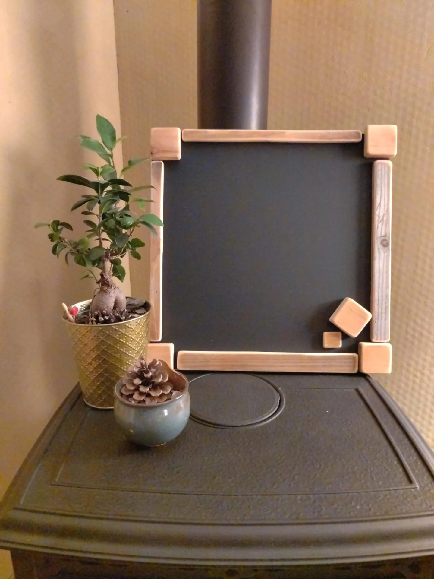 Cadre ardoise 40x40 rustique